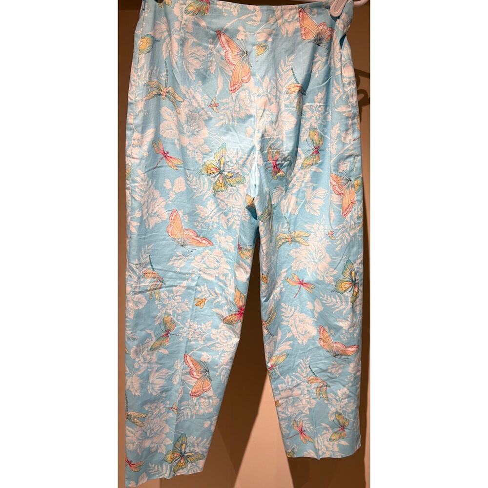 Talbots Blue Butterfly Size Petite 4 Pant - Picture 2 of 5
